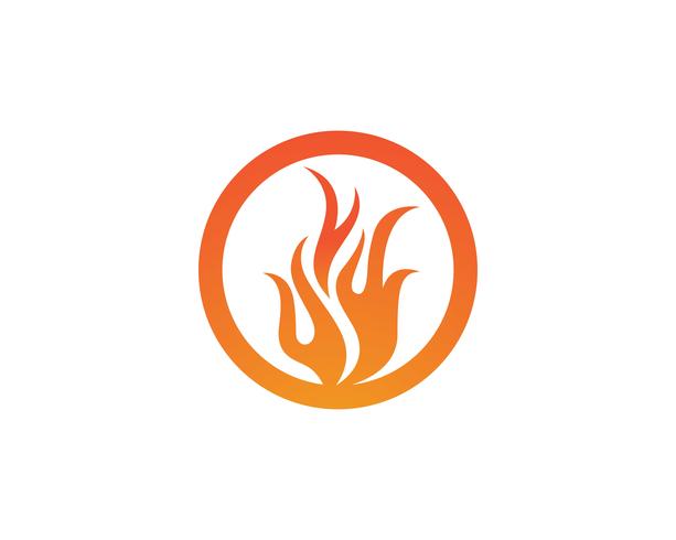 Plantilla de logotipo de icono de vector de fuego