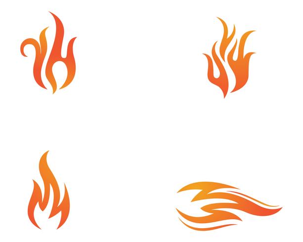 Plantilla de logotipo de icono de vector de fuego