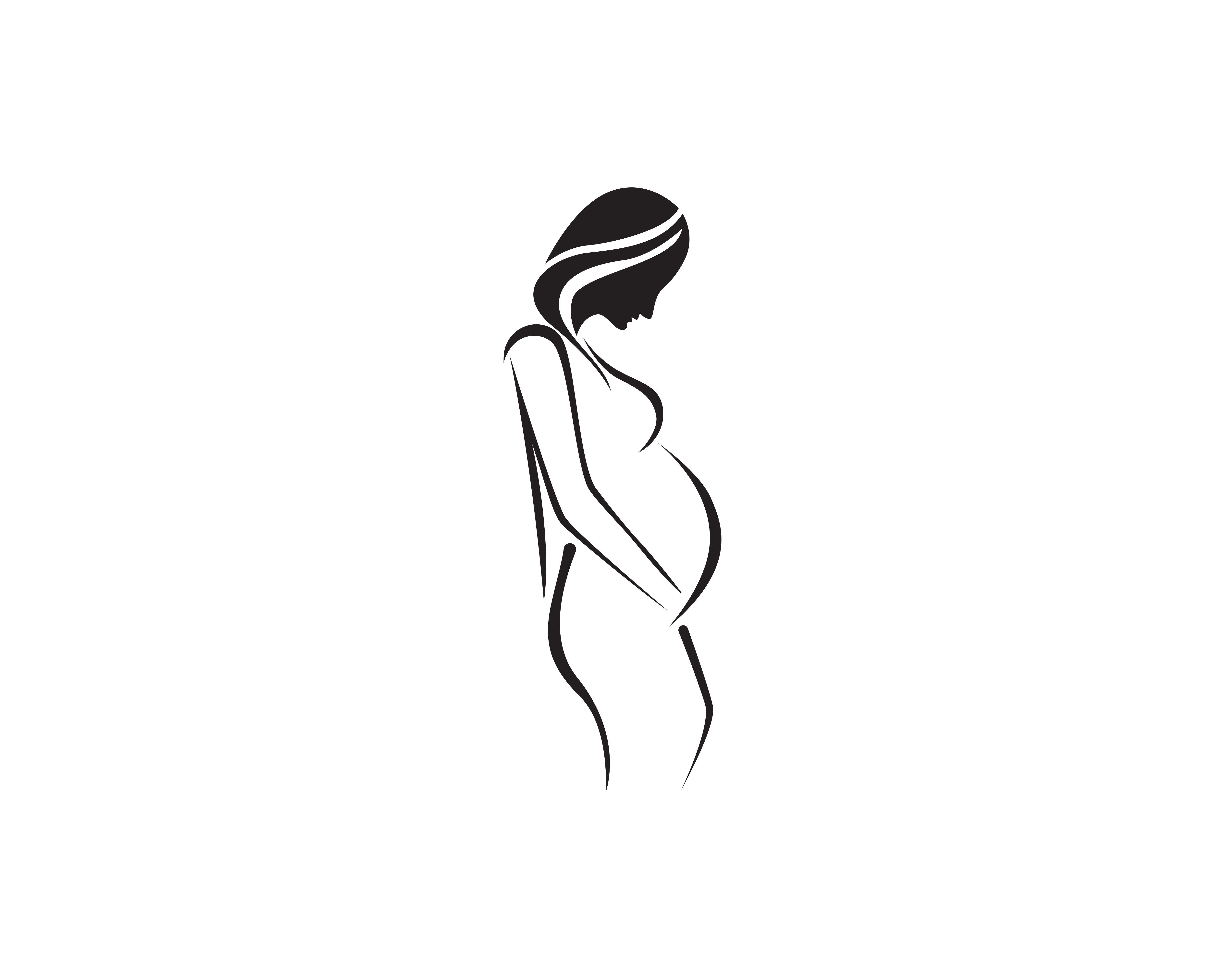 Download pregnant woman line art symbols template vector 585464 Vector Art at Vecteezy