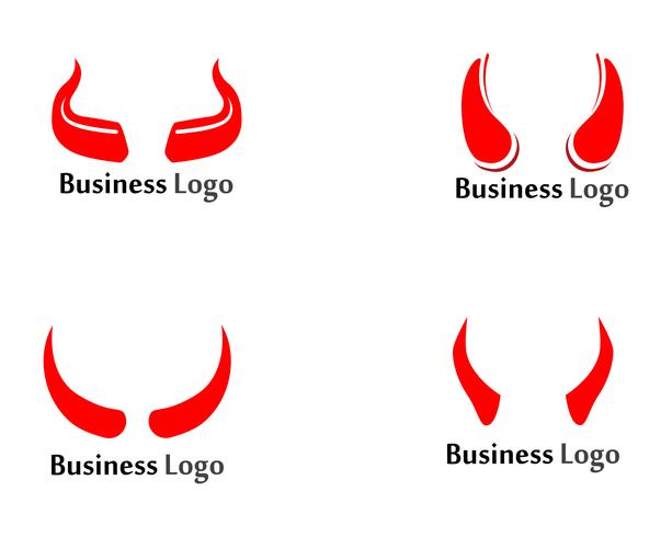 Devil horn Vector icon design illustration Template