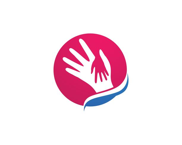 Help hand logo and vector template symbols