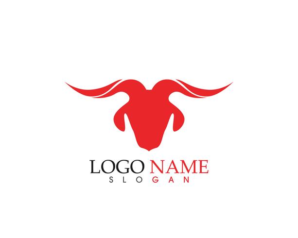 goat horn logo and symbols template icons app vector