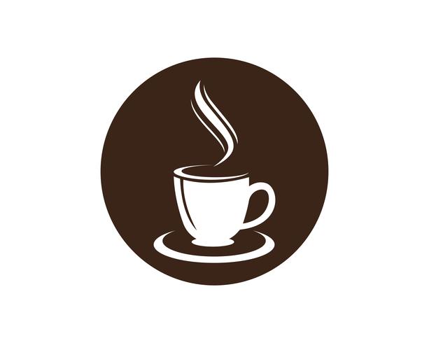 Taza de café Logo plantilla vector icono diseño