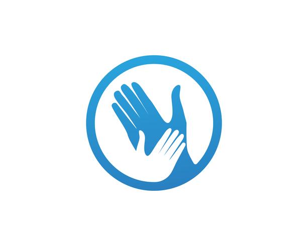 Help hand logo and vector template symbols