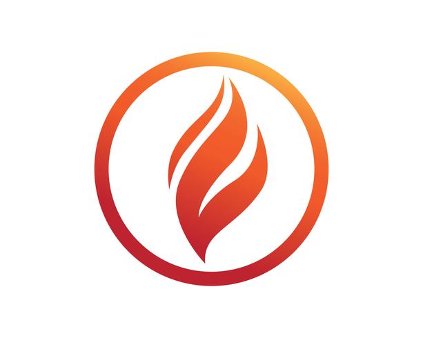 Fire flame nature logo and symbols icons template vector