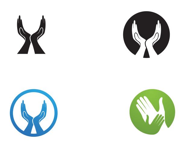 Help hand logo and vector template symbols