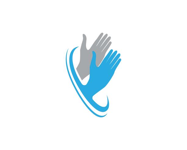 Help hand logo and vector template symbols