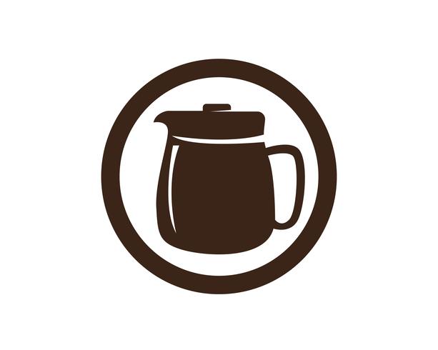 Taza de café Logo plantilla vector icono diseño