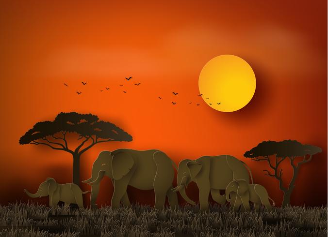 World elephant Day vector