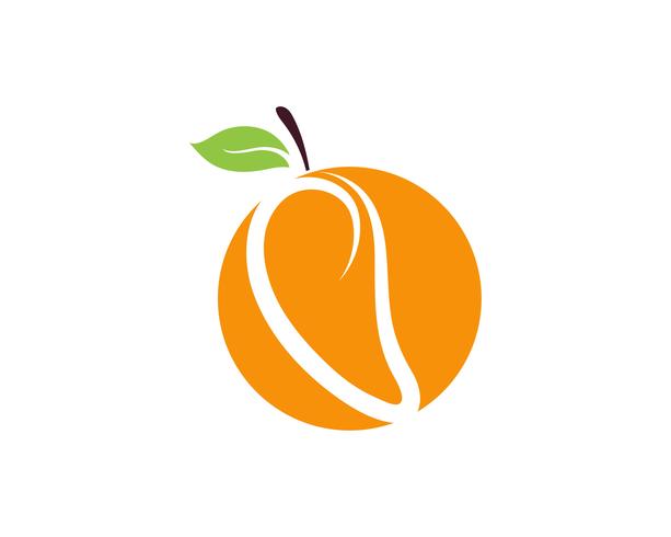 Mango in flat style. Mango vector logo. Mango