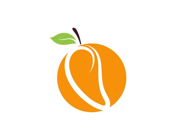 Mango in flat style. Mango vector logo. Mango