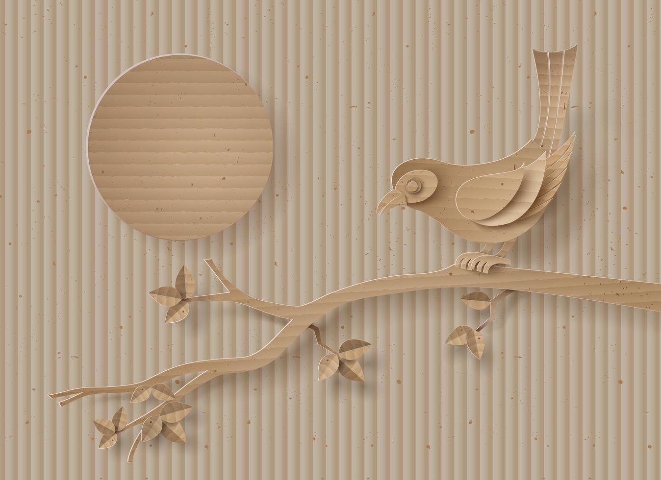 Bird perched on a branch of a tree . 585809 Vector Art at Vecteezy