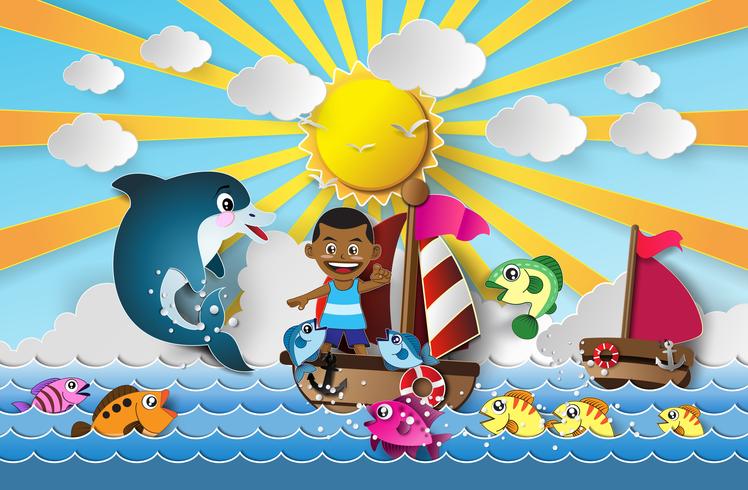 landscapes by the sea vector