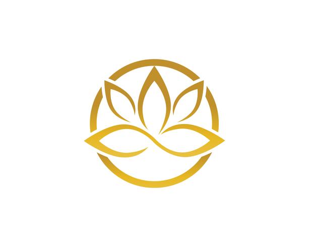 Lotus Flower Sign for Wellness, Spa and Yoga. Vector 
