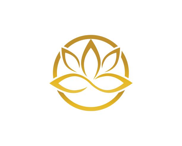 Lotus Flower Sign for Wellness, Spa and Yoga. Vector 