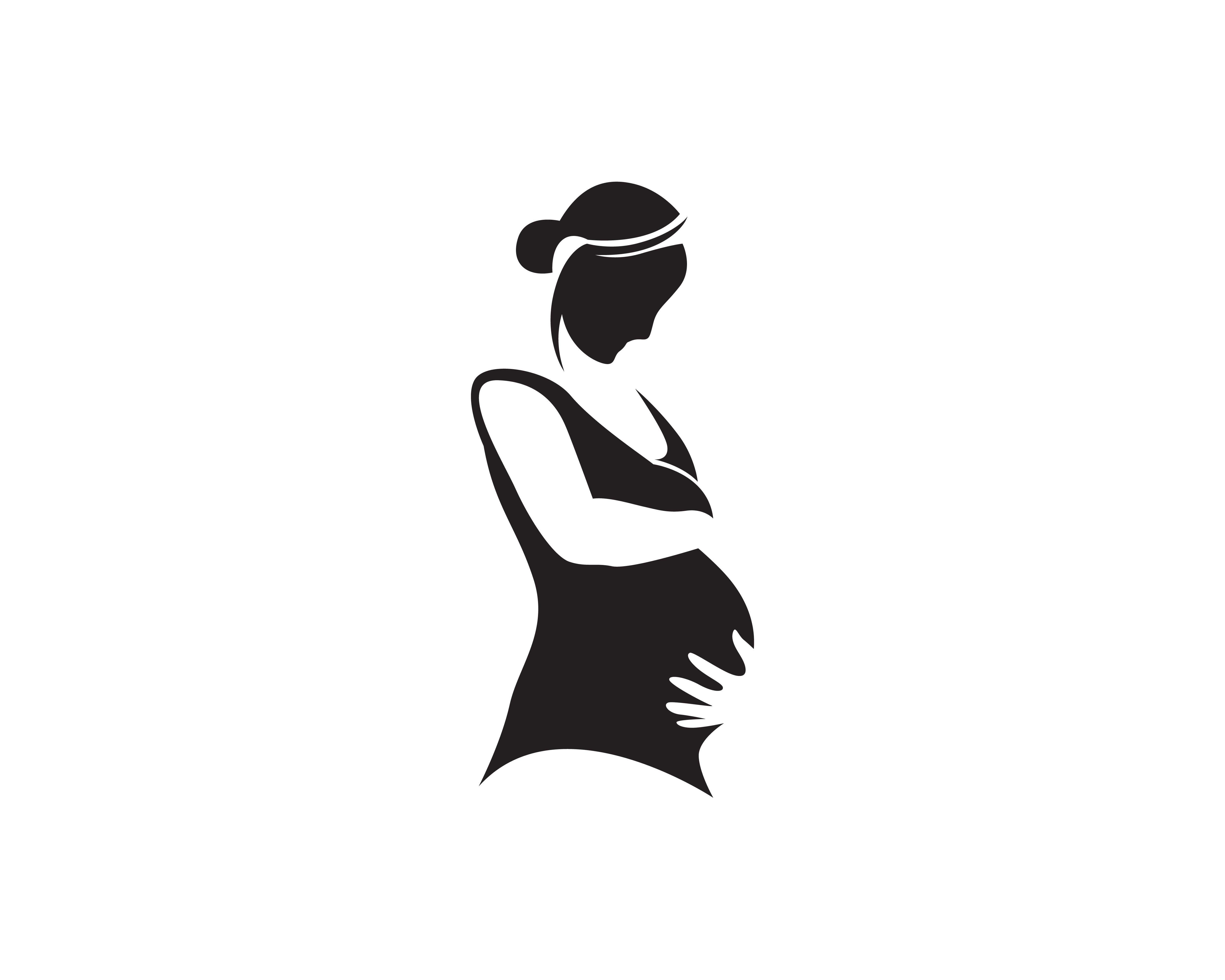 Download pregnant woman line art symbols template vector 585834 - Download Free Vectors, Clipart Graphics ...