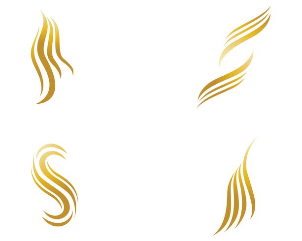 hair woman  logo and symbols vector template 