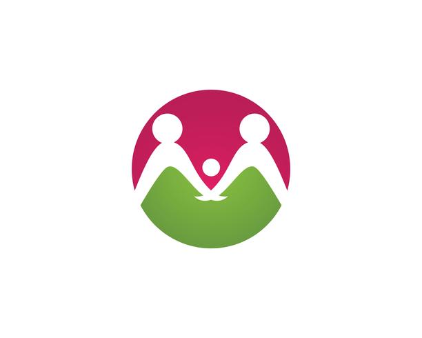 Adoption and community care Logo template  vector