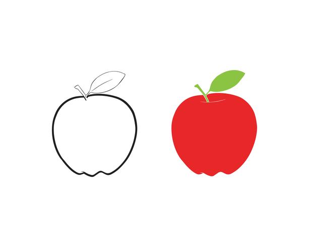 Diseño de ilustración vectorial de Apple vector