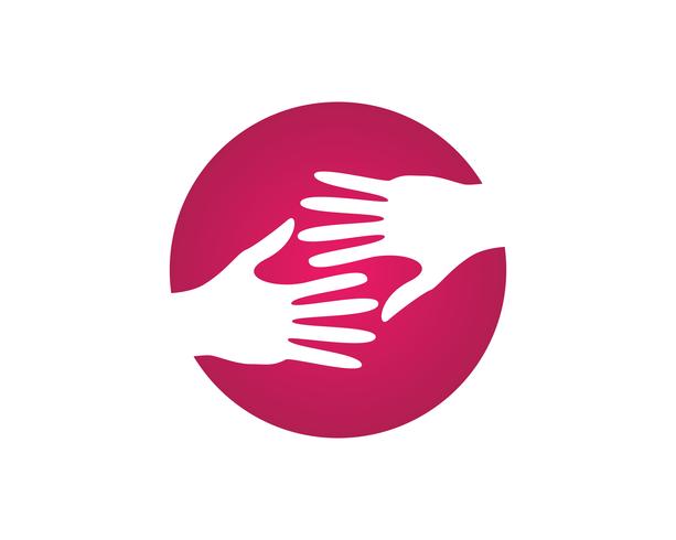 Hand help logo and symbols template icons app vector