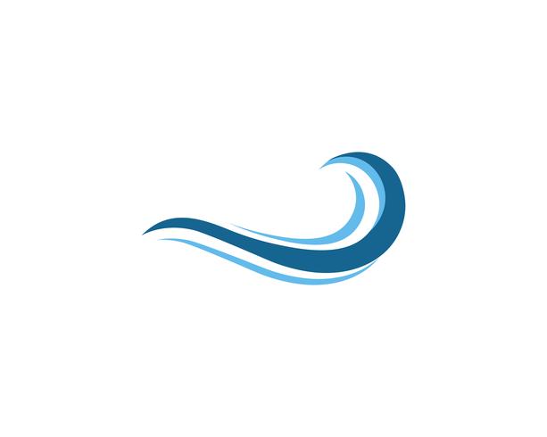 Ola de agua Logo plantilla vector