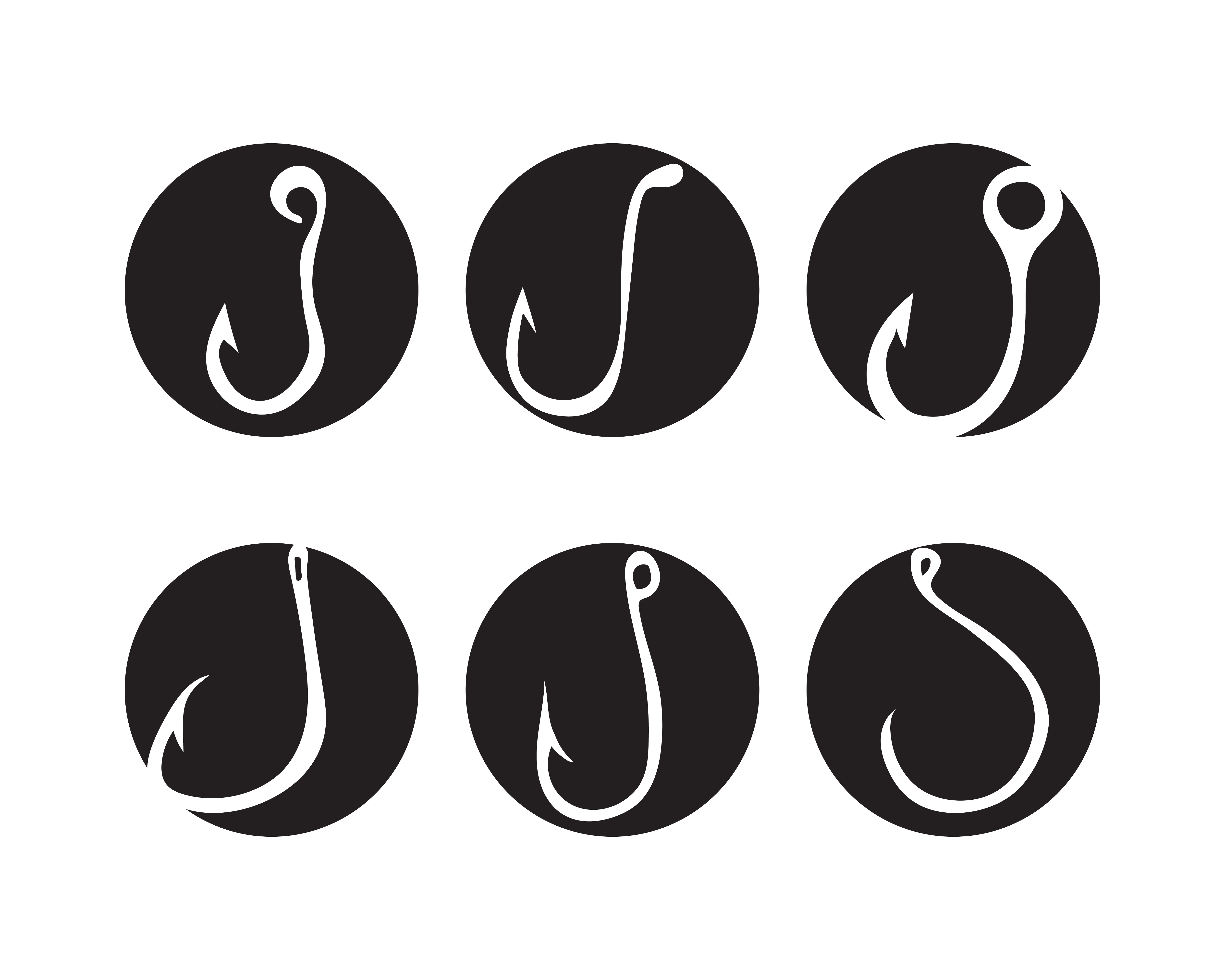 Download Fishing hooks vector image black - Download Free Vectors ...