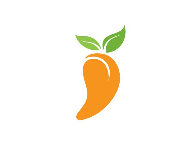 Mango in flat style. Mango vector logo. Mango