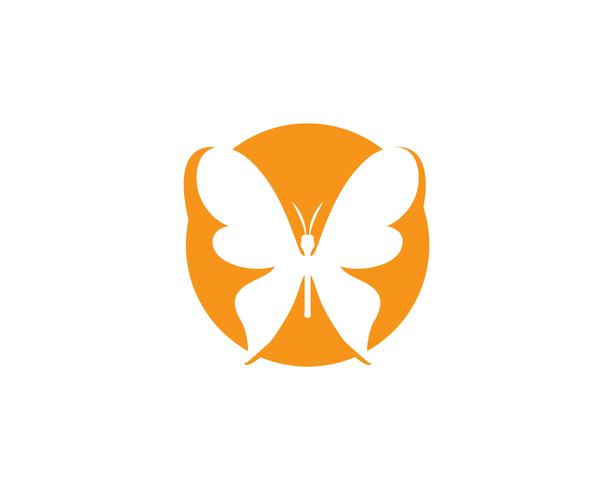 Diseño de icono de mariposa de belleza vector