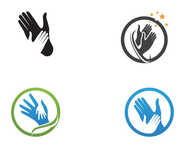 Help hand logo and vector template symbols