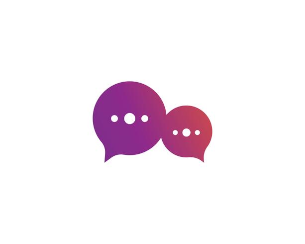 Speech bubble icon Logo template vector illustration