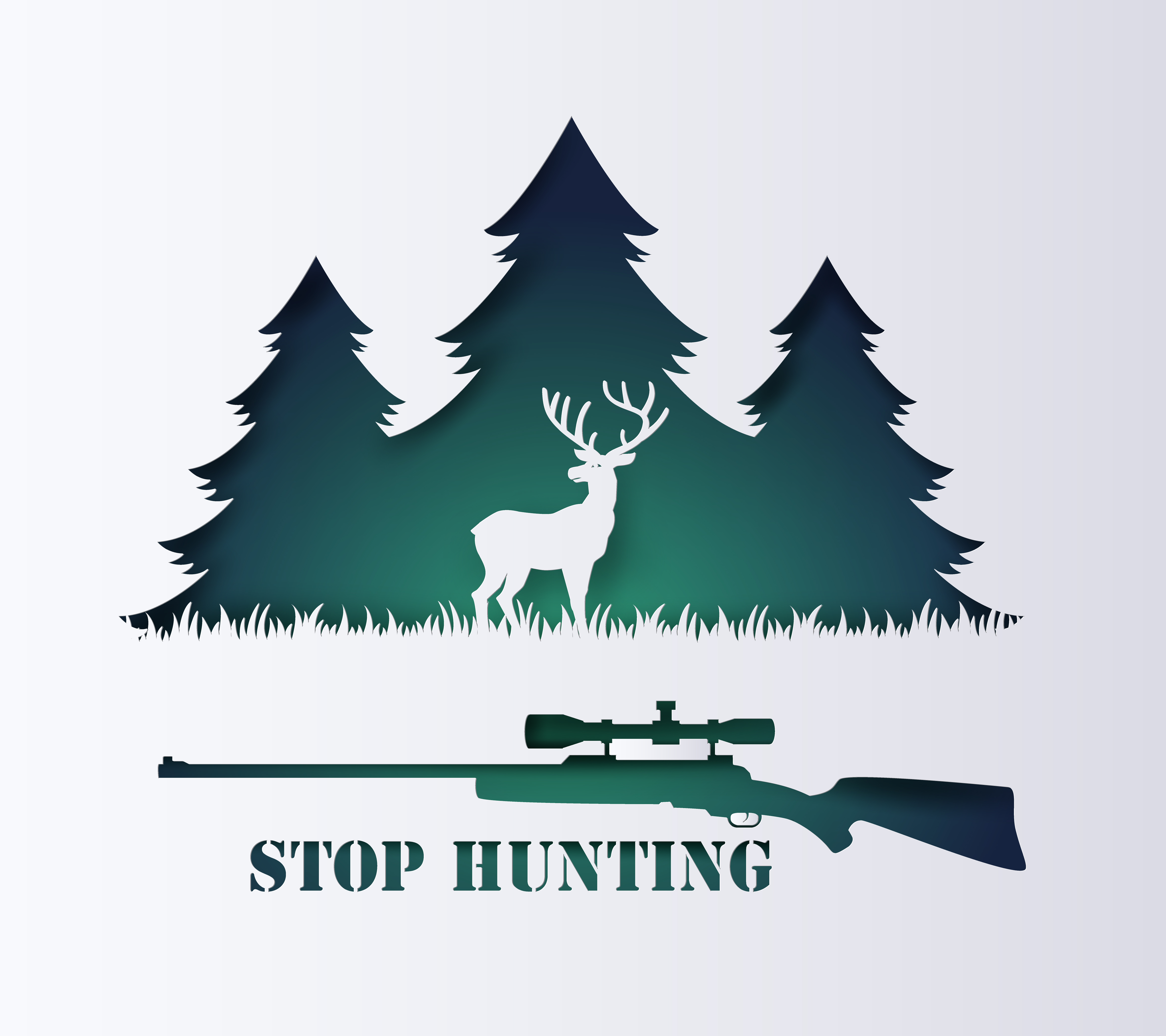 concept of stop hunting animal 586052 Vector Art at Vecteezy