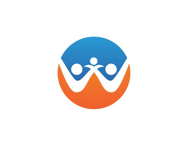 Adoption and community care Logo template  vector