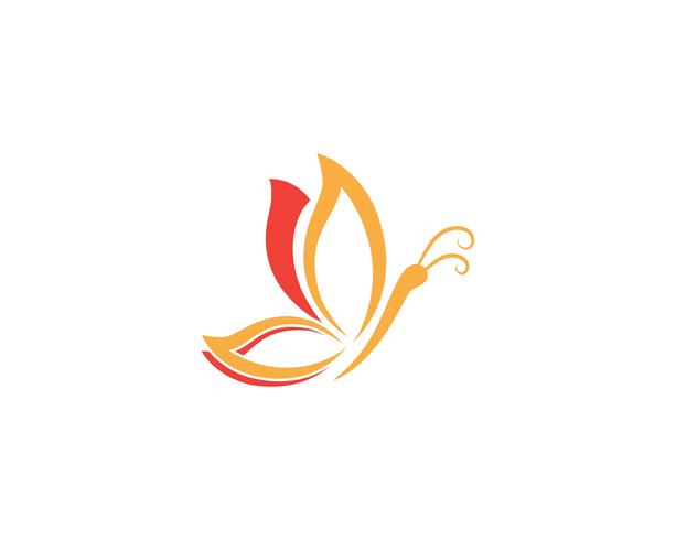 Mariposa Logo plantilla Vector icono diseño vectorial