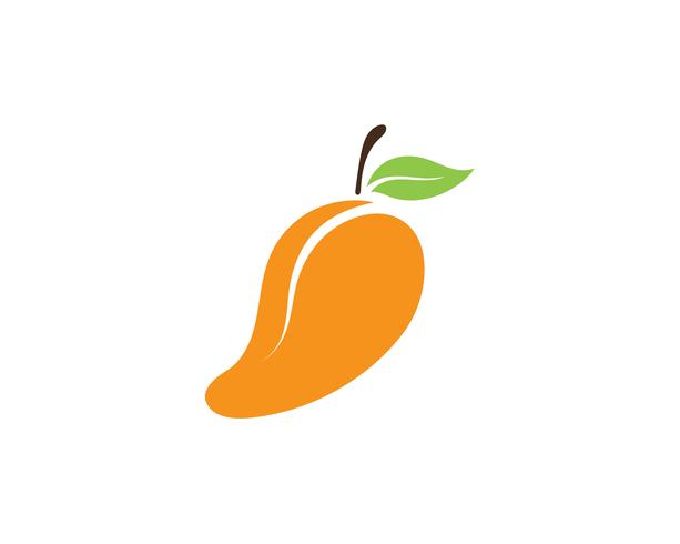 Mango in flat style. Mango vector logo. Mango