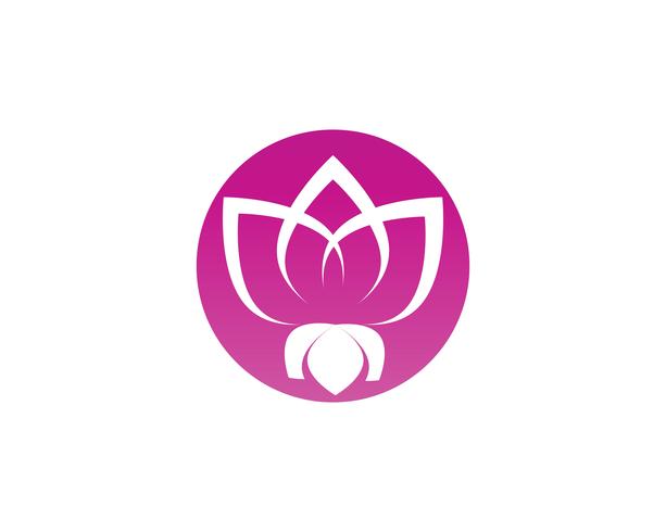 Lotus Flower Sign for Wellness, Spa and Yoga vector