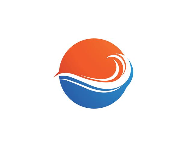 Water wave Logo Template vector