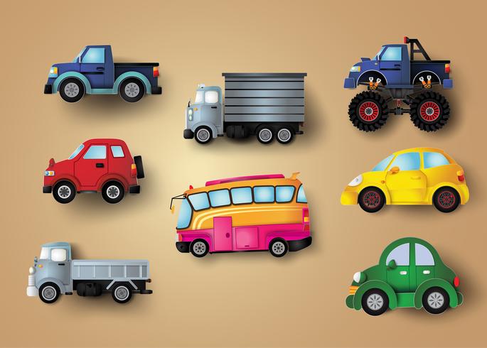 Conjunto de coches vector