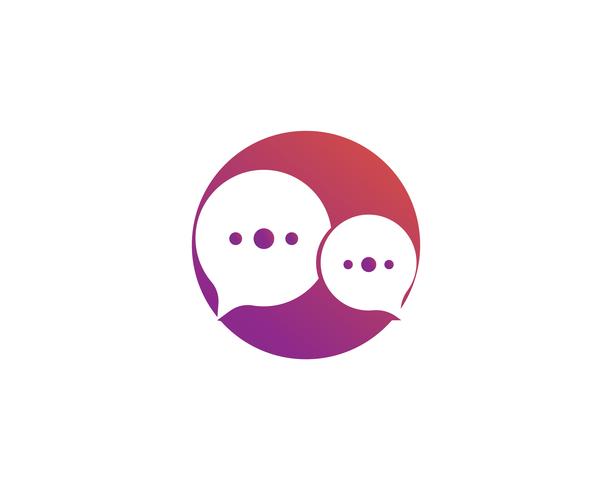 Speech bubble icon Logo template vector illustration