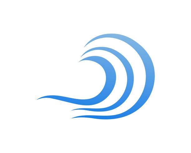 Vector icono de onda de agua