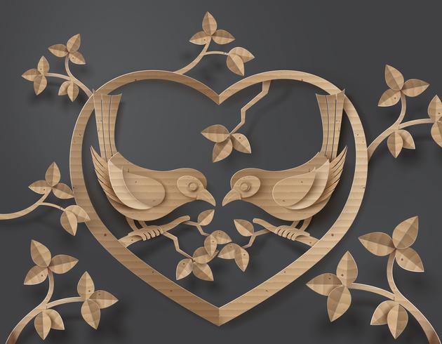 bird in love vector