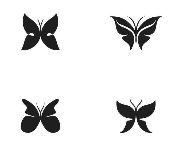 Diseño de icono de mariposa de belleza vector