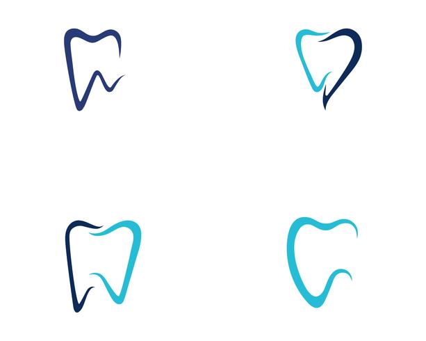 Logotipo dental plantilla ilustración vectorial vector