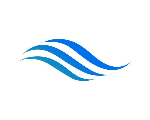 Water wave icon vector