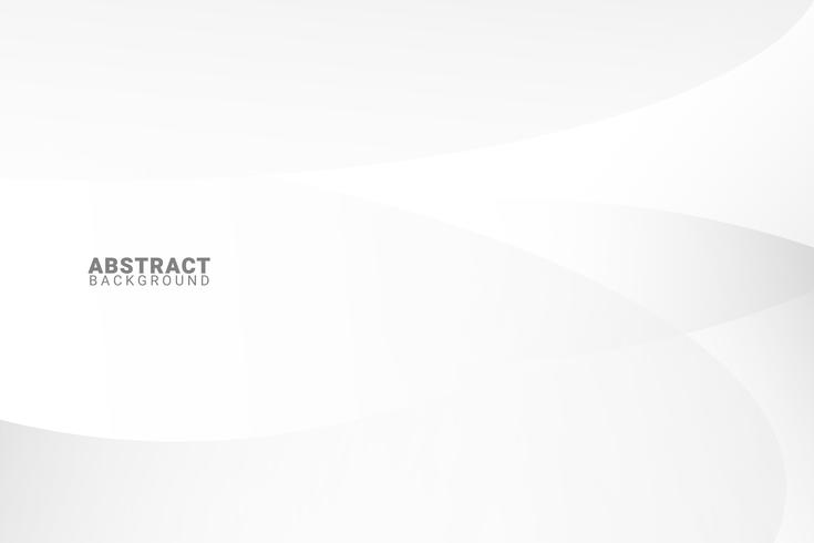 Abstract White and Grey Background with Smooth Lines.  vector