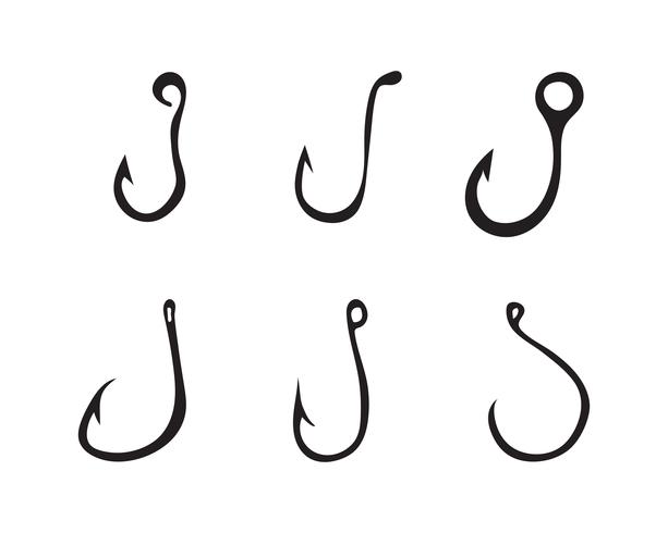 Download Fishing hooks vector image black - Download Free Vectors ...