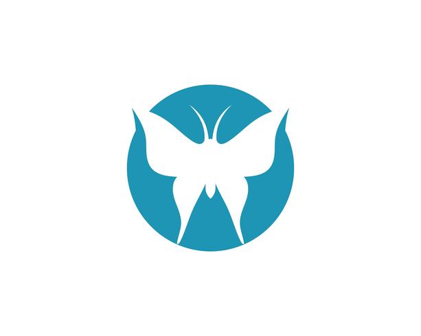 Diseño de icono de mariposa de belleza vector