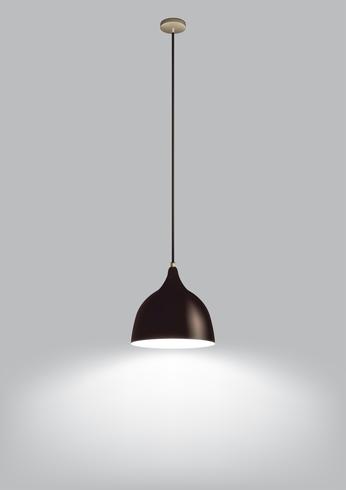 Black ceiling lamp.  vector