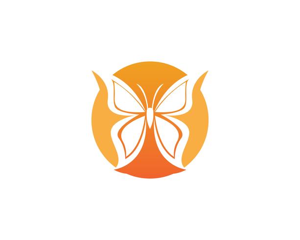 Diseño de icono de mariposa de belleza vector