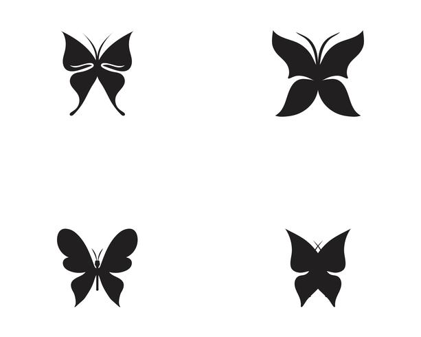 Diseño de icono de mariposa de belleza vector