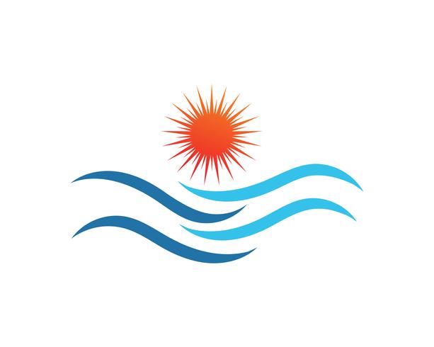 Water wave icon vector